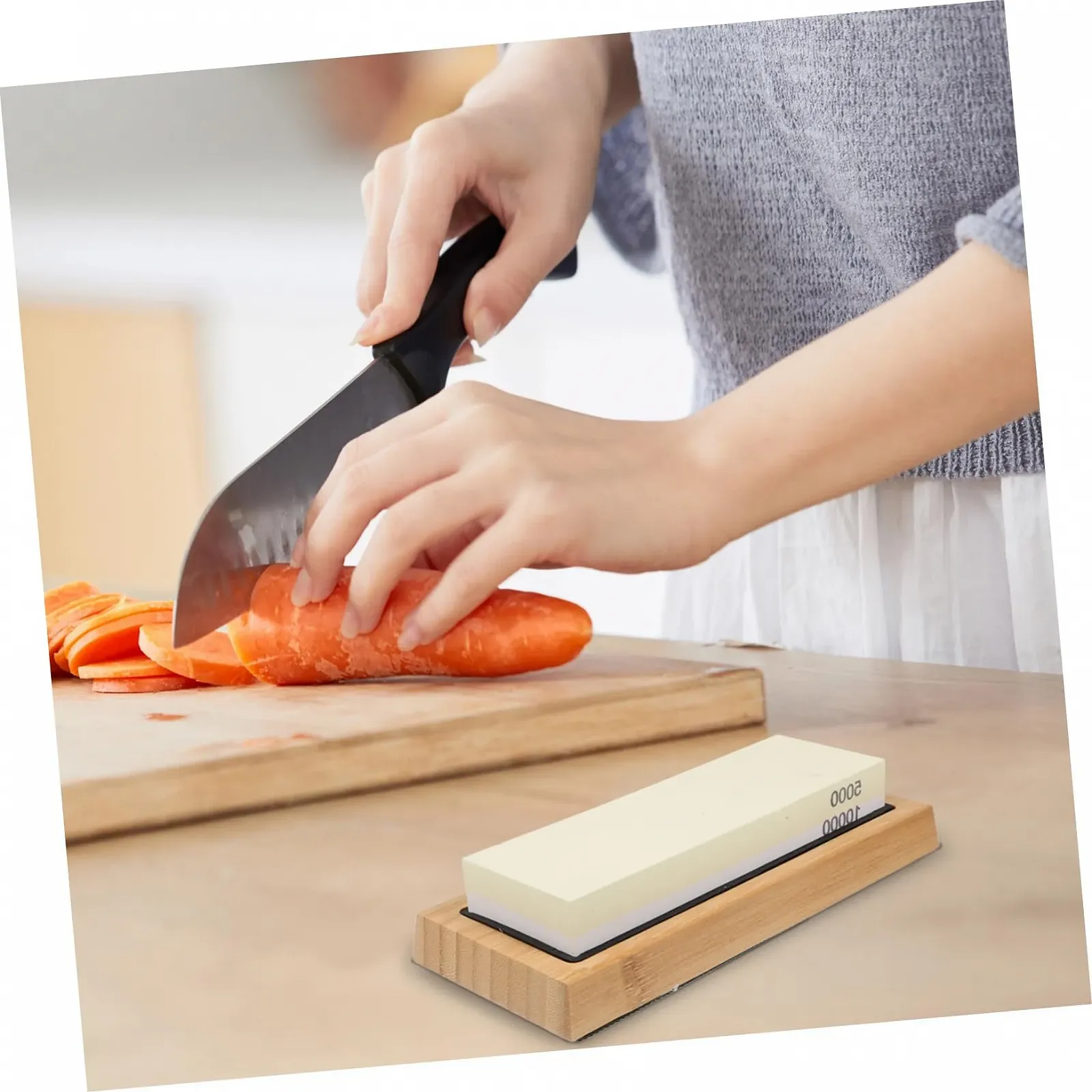 Набір точильних каменів GLEAVI двосторонній з бамбуковою основою, фото №2 Набір точильних каменів GLEAVI двосторонній з бамбуковою основою, фото №2