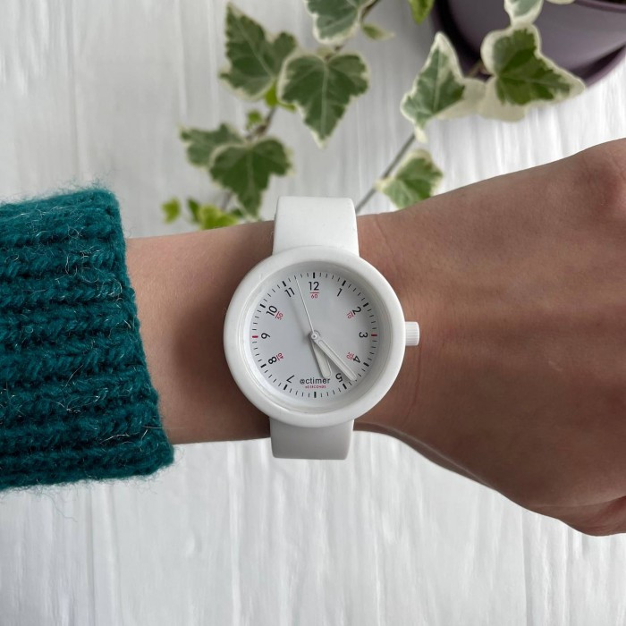Жіночий силіконовий годинник-конструктор actimer білий ремінець циферблат White time, фото №2