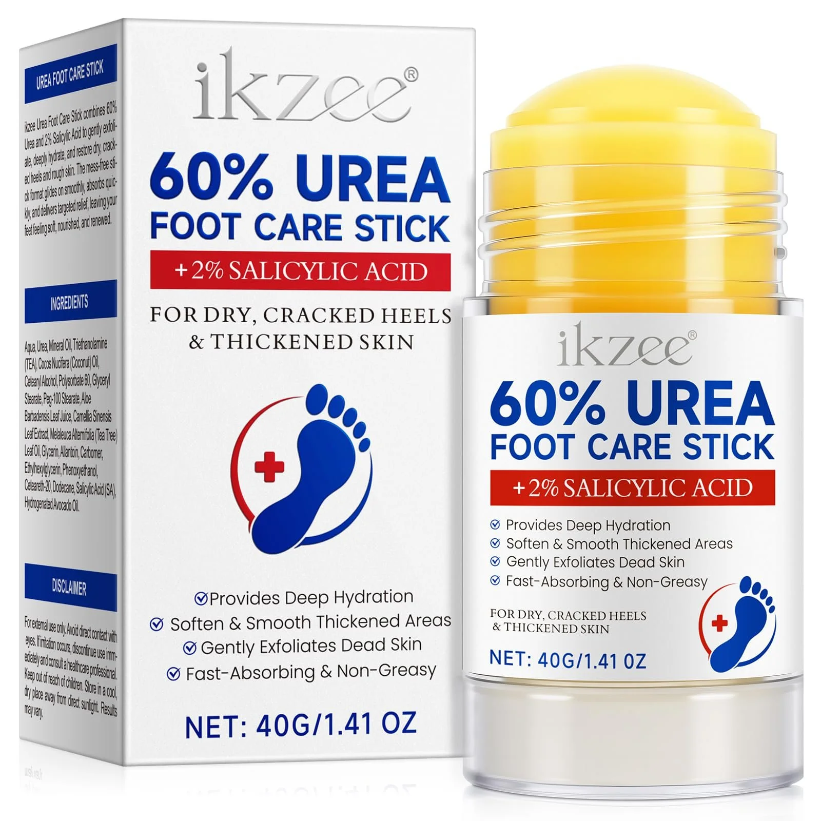Крем-стик для ног Urea Cream 60% Urea Cream глубокое увлажнение быстрое впитывание мягкое отшелушивание для сухой кожи и пяток, фото №1