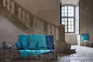 Покривало Bassetti бавовна бірюзова розмір 135x190 см synthetic.ua - Фото 1