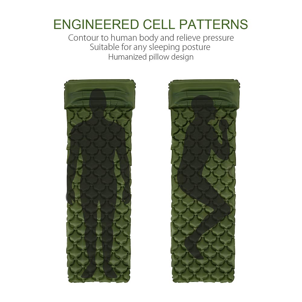 Матрац LLKLKL Camping Inflatable Compact Air з подушкою, міцний, водонепроникний, фото №2 Матрац LLKLKL Camping Inflatable Compact Air з подушкою, міцний, водонепроникний, фото №2