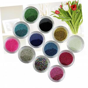 Икра для ногтей Разноцветные жемчужины ручной работы 3 шт. Смешанные цвета synthetic.ua - Фото 1