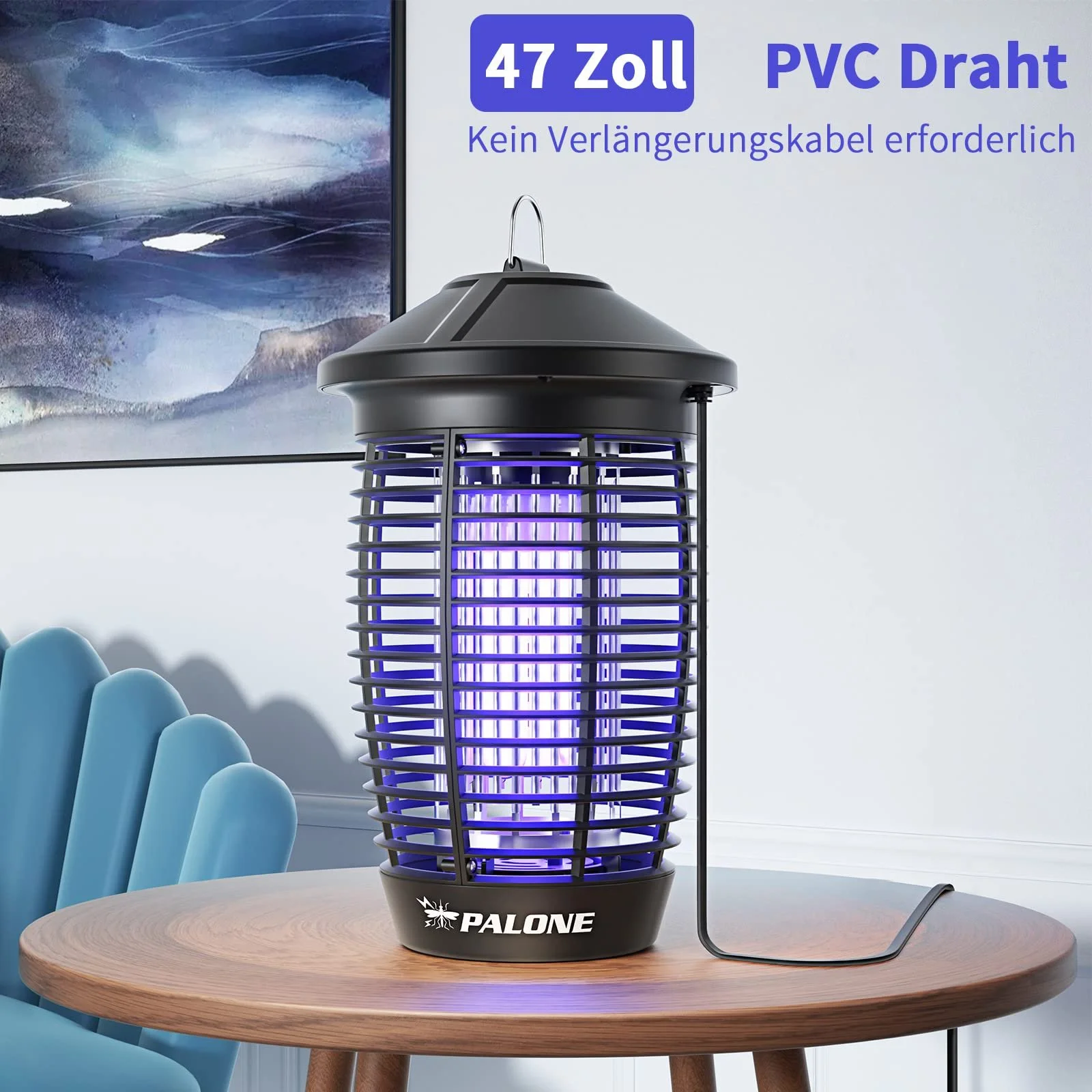Электрическая ловушка для насекомых PALONE 20 W 4500 V с UV-лампой, фото №4