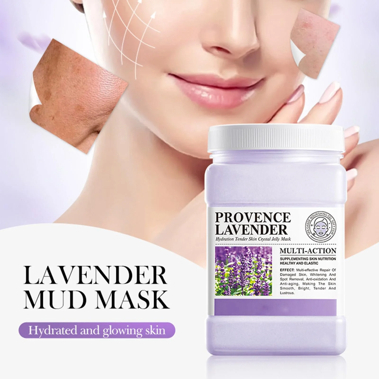 Маска для обличчя желеподібна в порошку Lavender, 540 г, фото №2 Маска для обличчя желеподібна в порошку Lavender, 540 г, фото №2