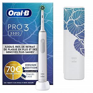 Зубная электрощетка Oral-B PRO 3 3500 с 3 режимами чистки и визуальным контролем давления 360° synthetic.ua - Фото 1