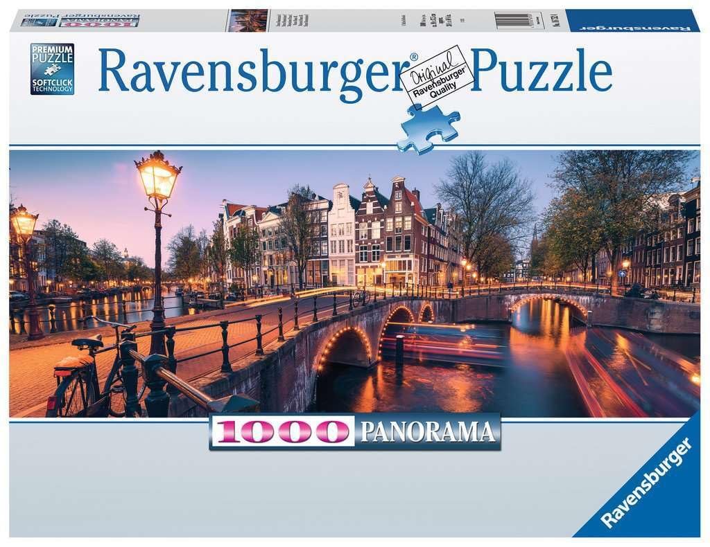 Пазл Ravensburger 16752 Вечір в Амстердамі панорамний 1000 елементів від 14 років, фото №1