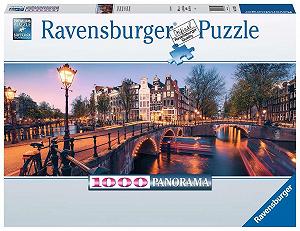 Пазл Ravensburger 16752 Вечір в Амстердамі панорамний 1000 елементів від 14 років - Фото 1