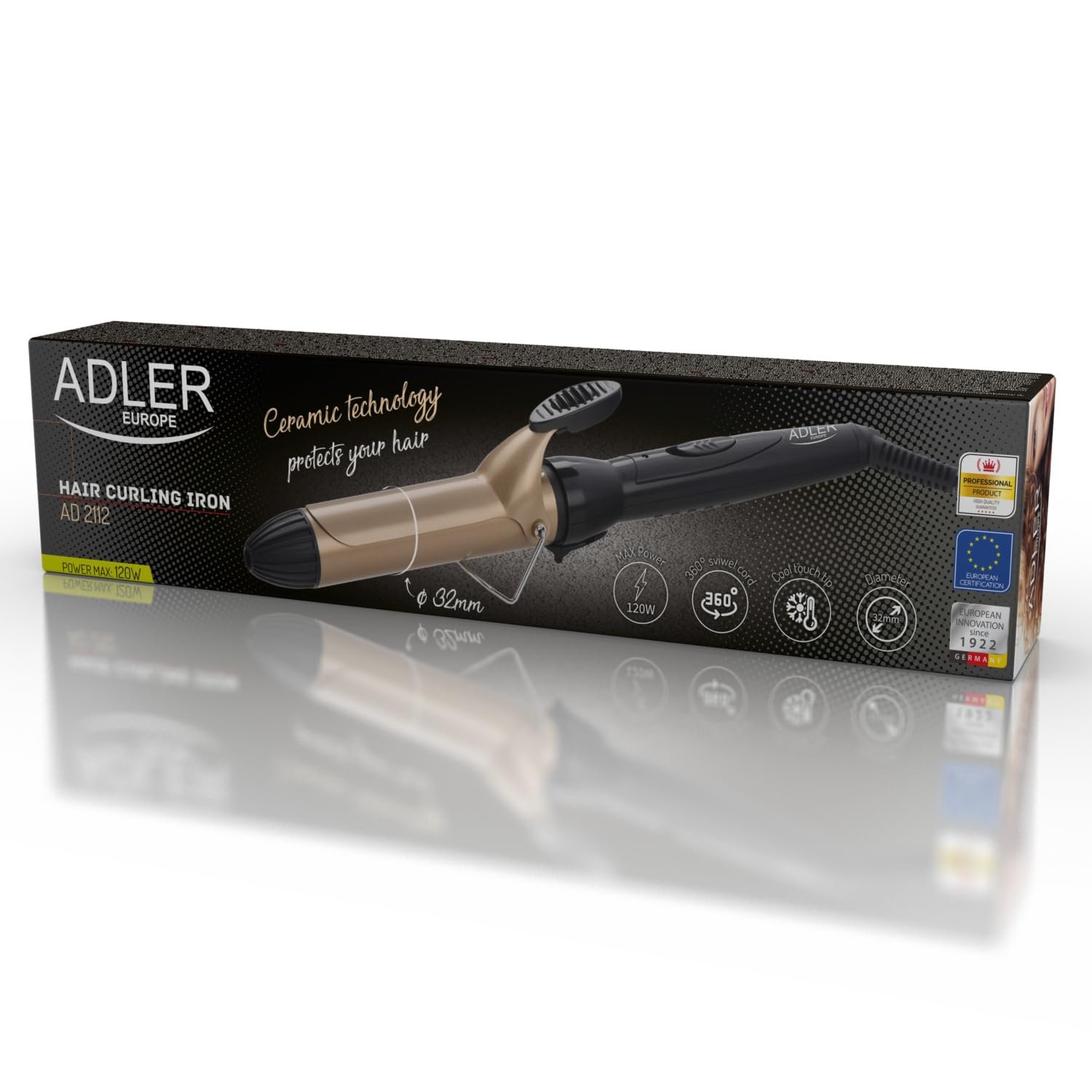 Конусна плойка для волосся Adler AD 2112 32 мм керамічна PTC 120 Вт, фото №6 Конусна плойка для волосся Adler AD 2112 32 мм керамічна PTC 120 Вт, фото №6