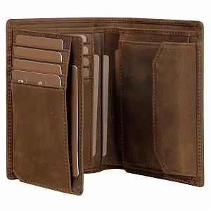 Кошелек GSG Genuine Leather RFID Blocking Trifold Brown - Фото 1