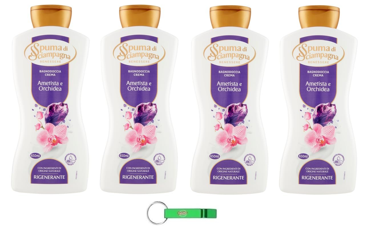 Гель для душу Spuma di Sciampagna Regenerating Amethyst and Orchid 650 мл Упаковка 4 шт., фото №1