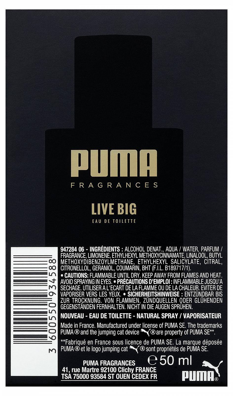 Туалетная вода Puma Fragrances Live Big 50 мл, фото №4 Туалетная вода Puma Fragrances Live Big 50 мл, фото №4