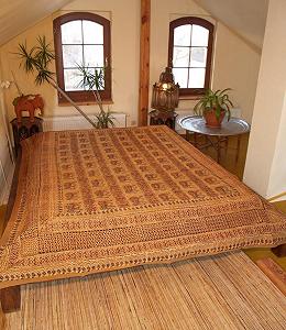 Покривало Блок-принт GURU SHOP Дизайн 26 Бавовна Односпальне 150 x 200 см synthetic.ua - Фото 1