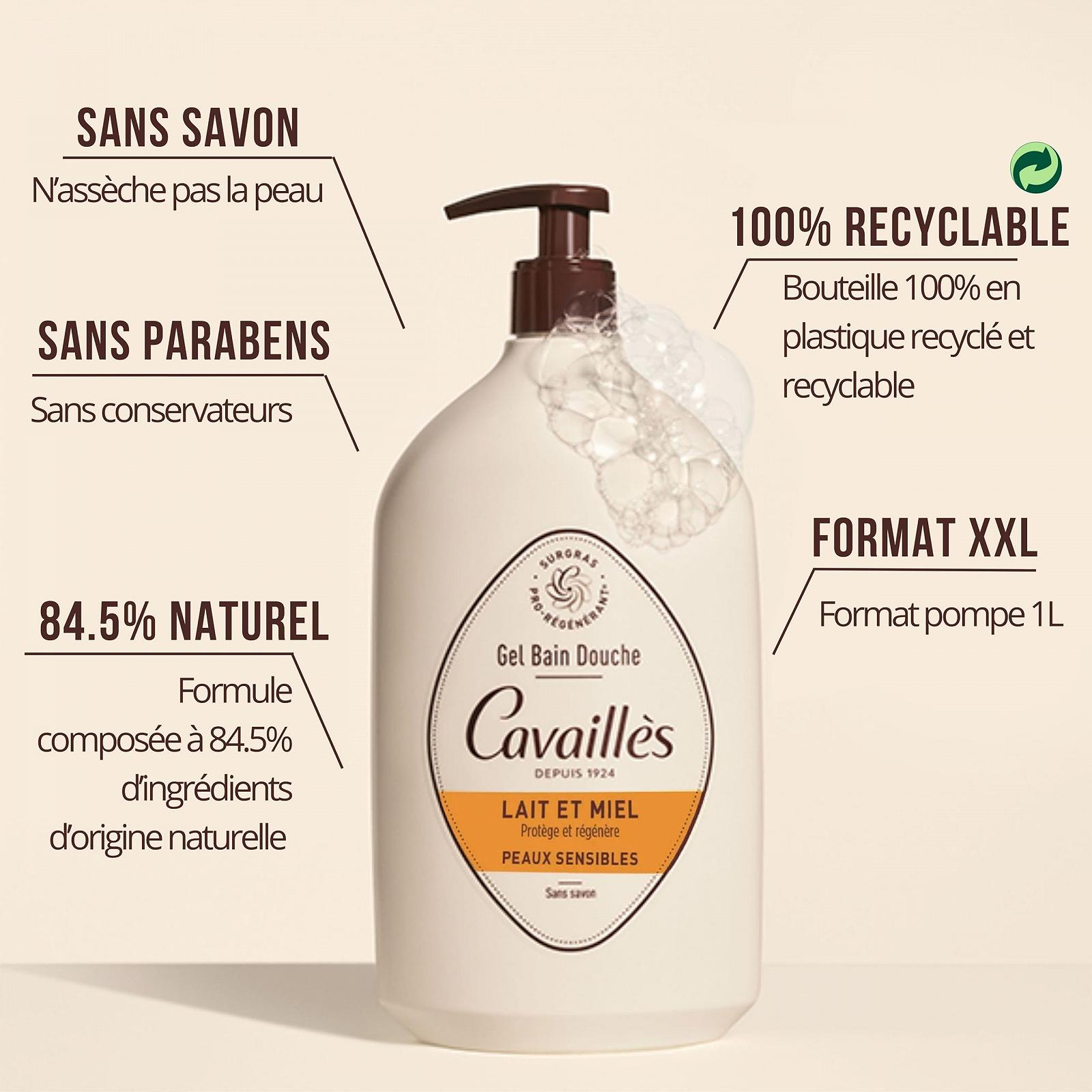 Гель для душу Rogé Cavaillès Milk and Honey 1 л, фото №5 Гель для душу Rogé Cavaillès Milk and Honey 1 л, фото №5