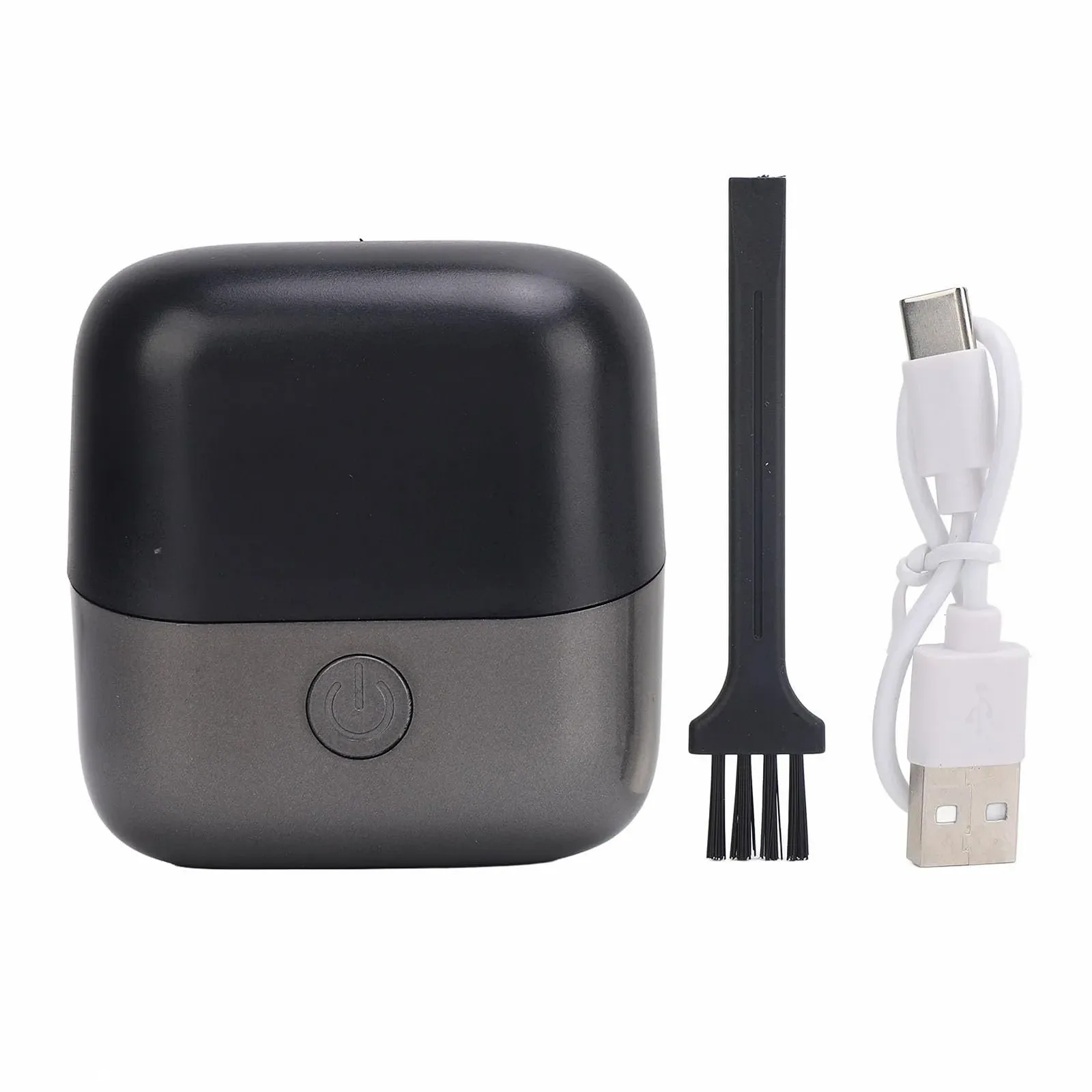 Мини триммер для бороды USB перезарядный серый белый самозаточный, фото №6