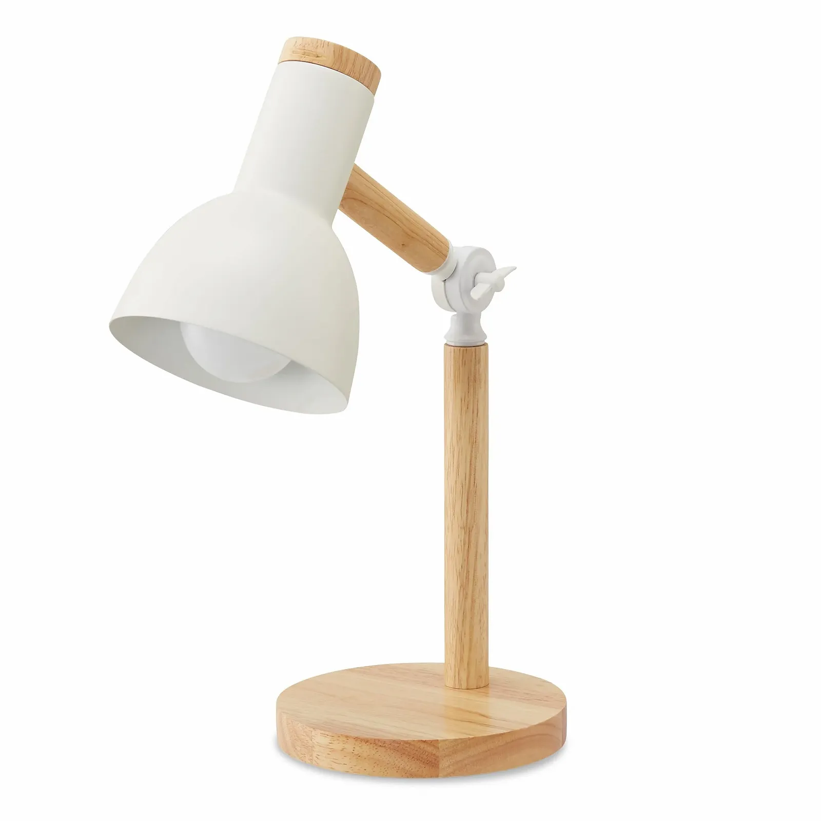 Настільна лампа KHG Бамбук Метал E27 42 см Біла, фото №1