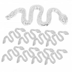 Украшения для ногтей Healeved, 90 шт, стразы, серебряная змея, разные комбинации - Фото 1