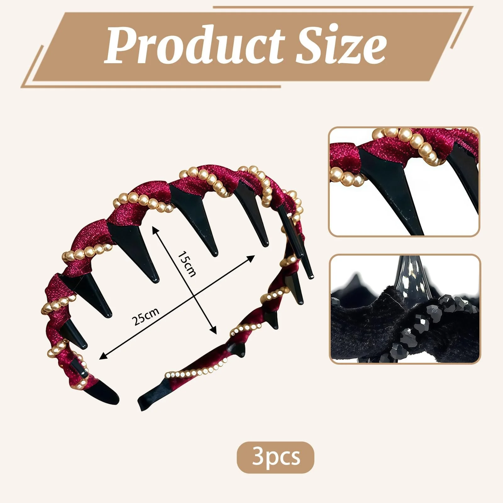 Жіночий обруч Зигзаг з перлинами, фото №2