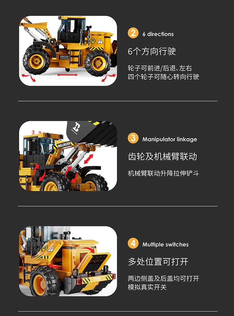 Конструктор Happy Build YC-33002 Навантажувач з дистанційним керуванням 653 шт., фото №3