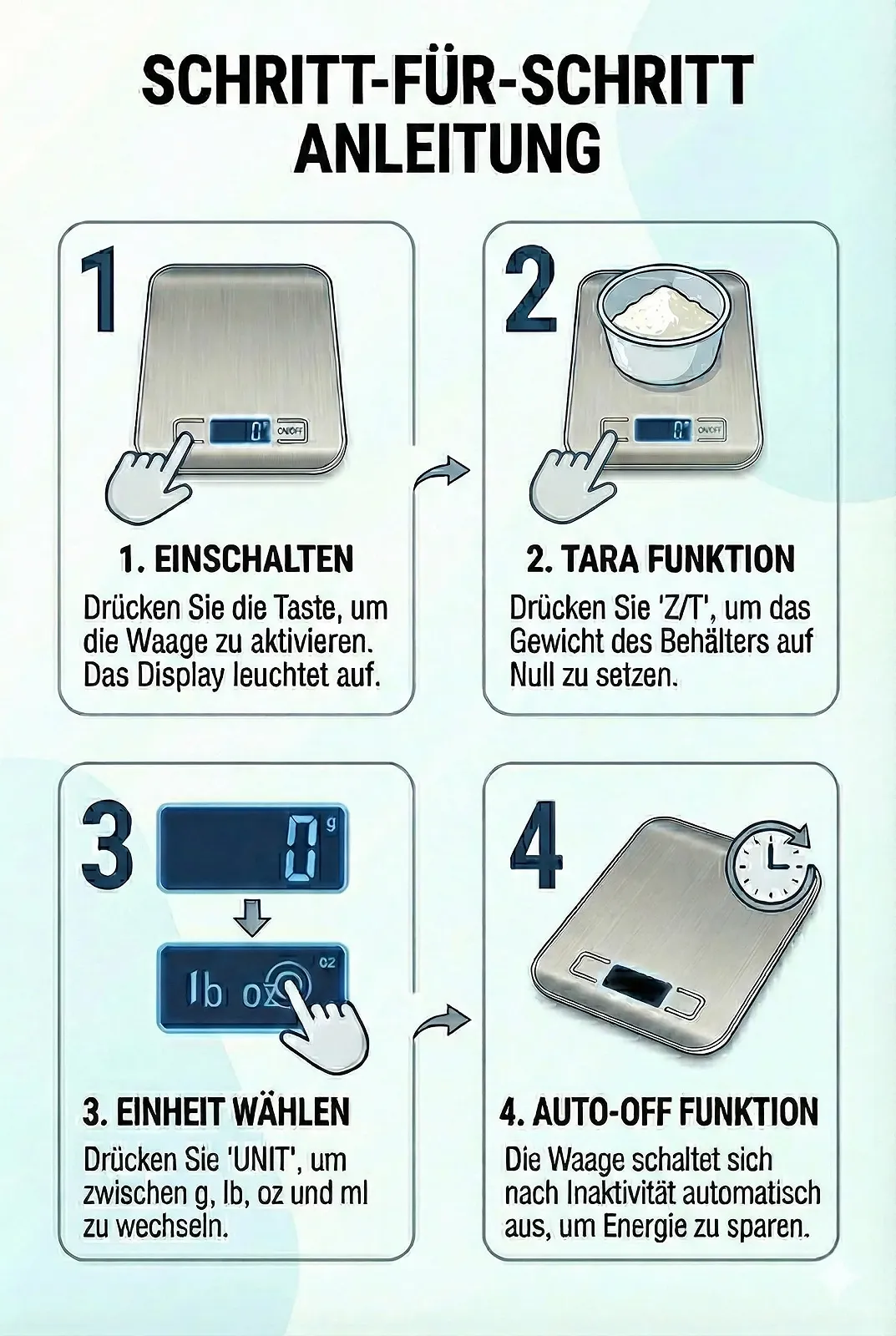 Кухонні ваги Digital Stainless Steel Slim 10 kg 1 g, фото №5