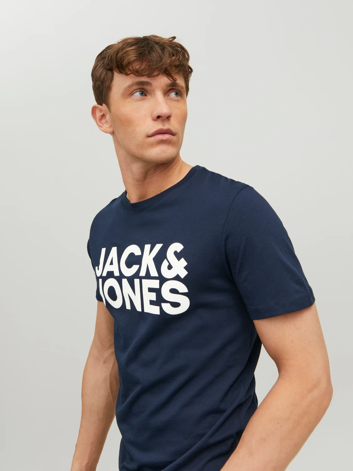 Футболка Jack & Jones LOGO TEE SS O-NECK NOOS 12151955 Tёмно-синий S, фото №4