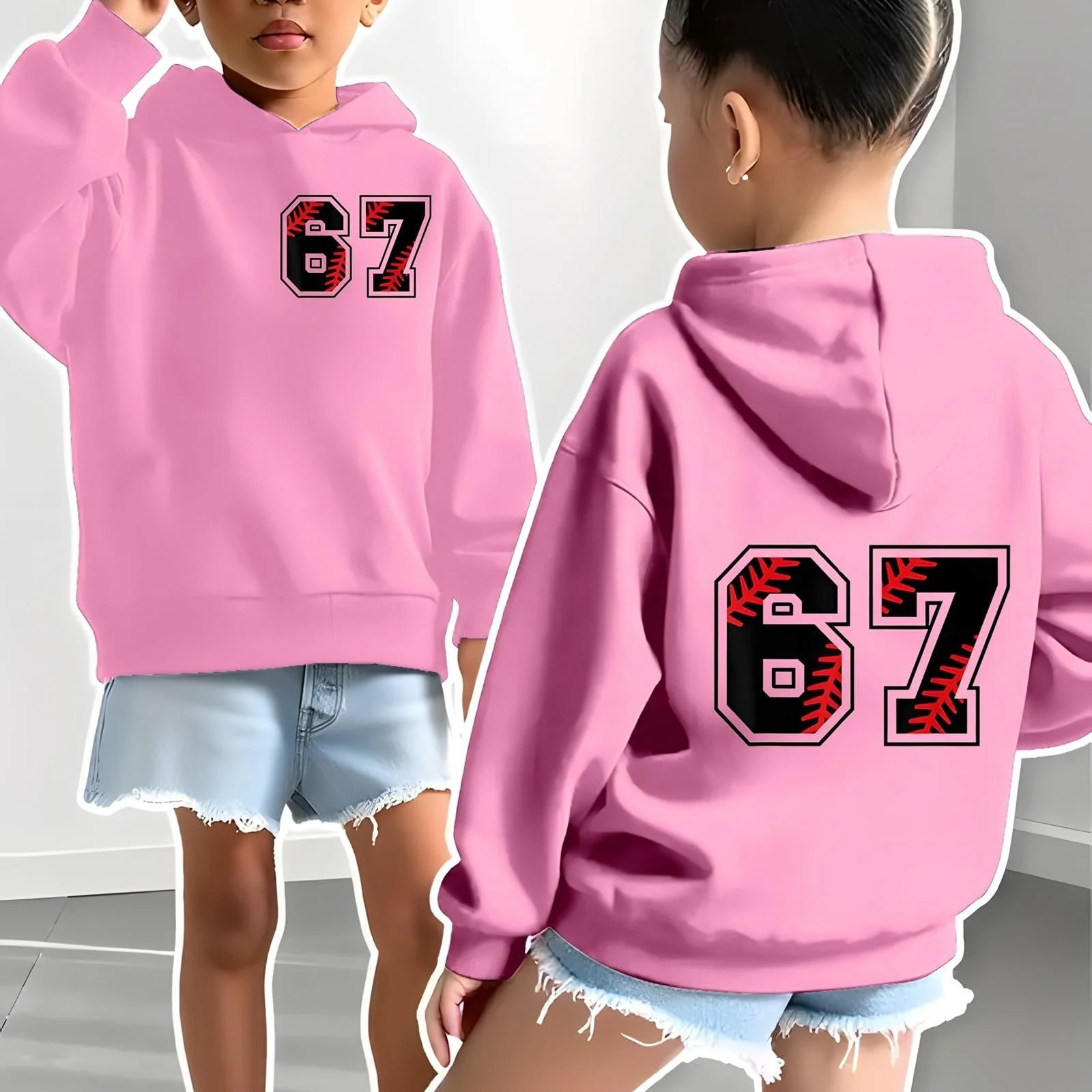 Худи для девочки, детская спортивная толстовка с капюшоном, повседневный модный пуловер для мальчиков, теплая спортивная куртка с длинными рукавами, фото №4