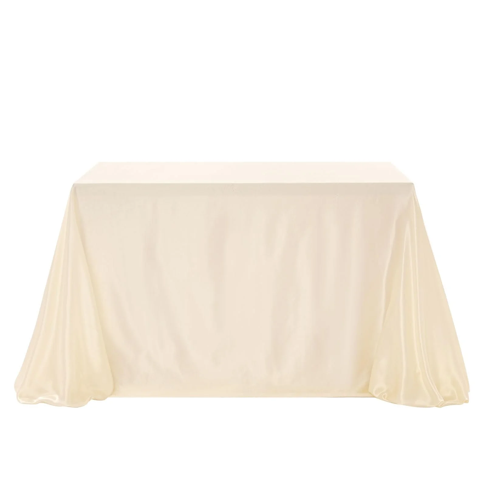 Скатертина сатинова DIY Design з бантами та намистинами 90 x 90 дюймів Cream, фото №1
