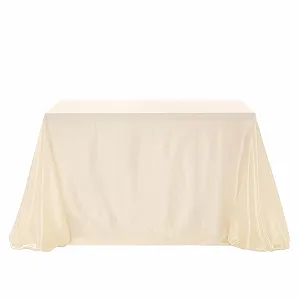 Скатерть сатиновая DIY Design с бантами и бусинами 90 x 90 дюймов Cream - Фото 1