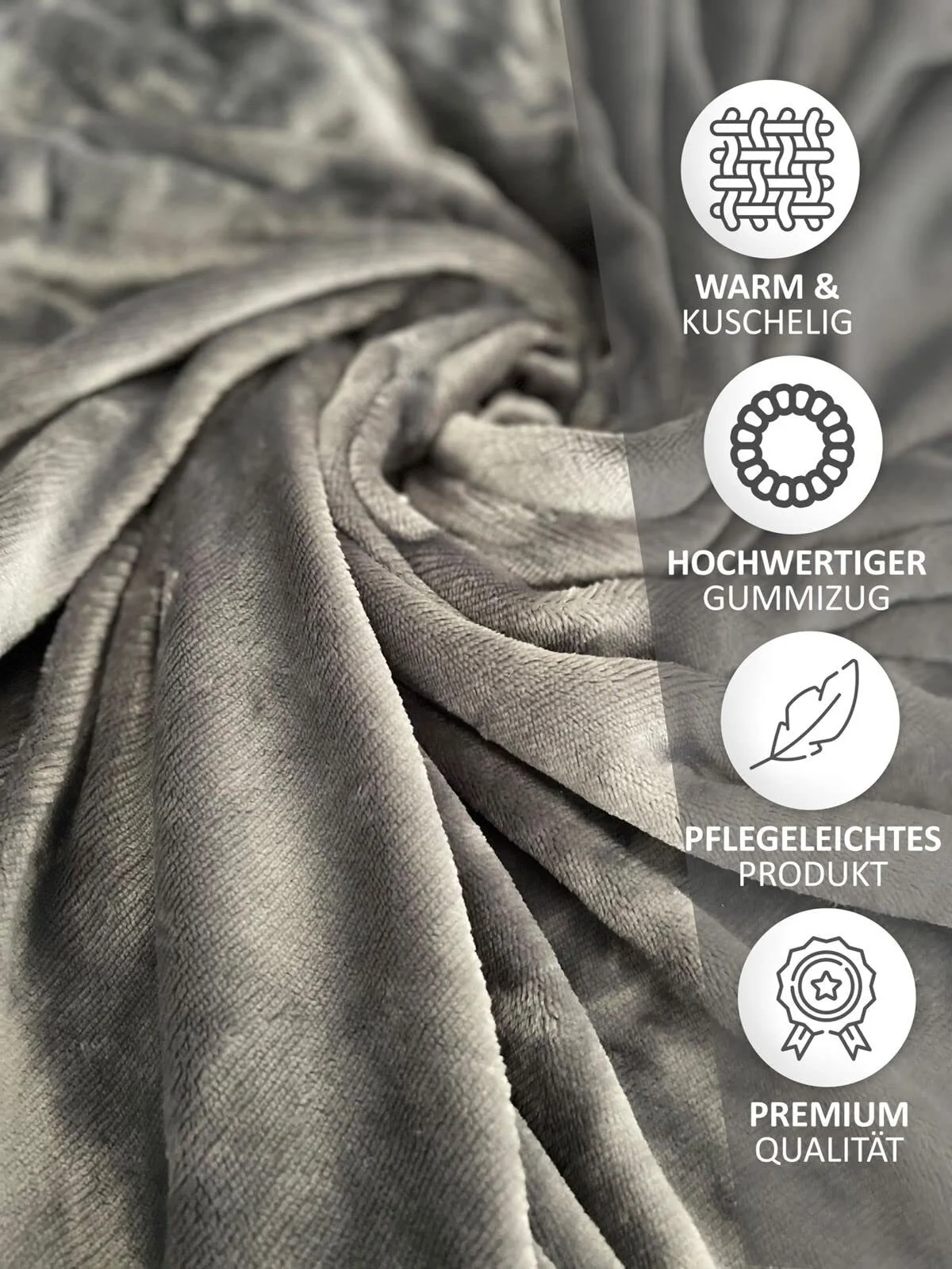 Простирадло на гумці Winter Teddy Plush 180/200 x 200 см, преміум кашеміровий дотик, флісова, сіра, фото №3 Простирадло на гумці Winter Teddy Plush 180/200 x 200 см, преміум кашеміровий дотик, флісова, сіра, фото №3