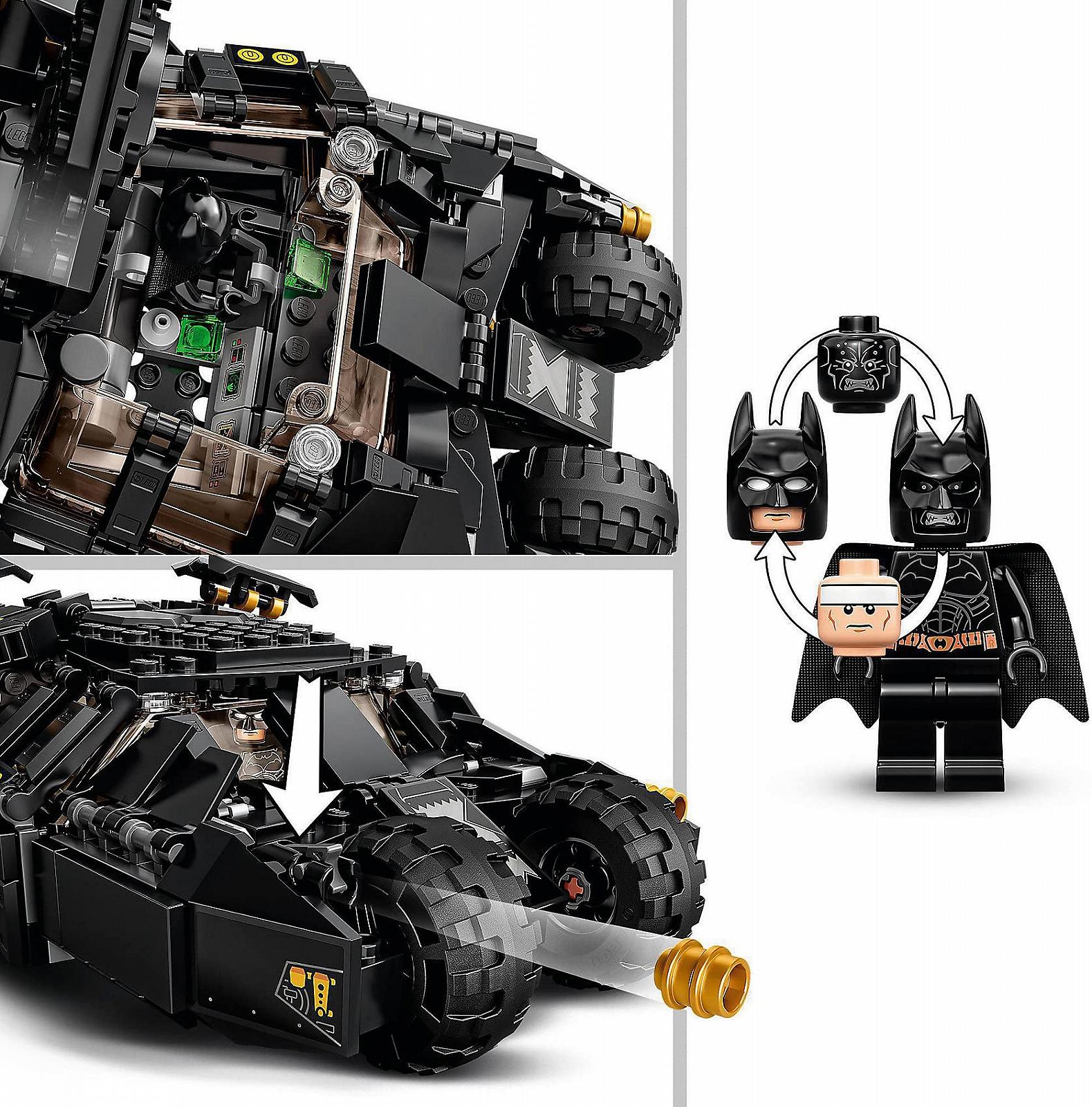 Конструктор LEGO 76239 DC Batman Super Heroes Batmobile Tumbler: Дуэль с Пугалом, Игрушечный автомобиль, Минифигурки Бэтмена и Пугала для детей от 8 лет, фото №5 Конструктор LEGO 76239 DC Batman Super Heroes Batmobile Tumbler: Дуэль с Пугалом, Игрушечный автомобиль, Минифигурки Бэтмена и Пугала для детей от 8 лет, фото №5