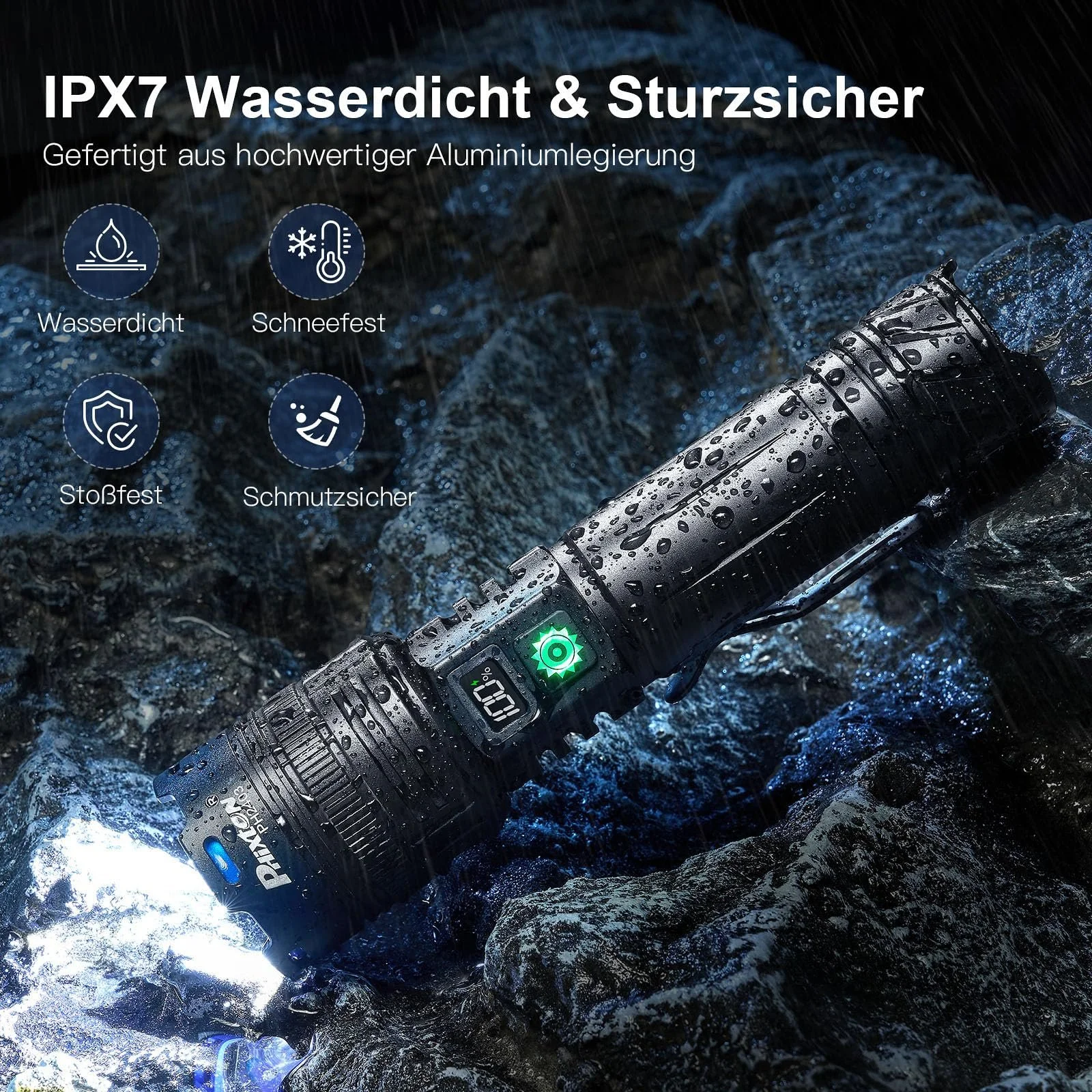 Ліхтар PHIXTON LED Акумуляторний Надзвичайно Яскравий 500 000 Люмен 1 Режим Освітлення, фото №6