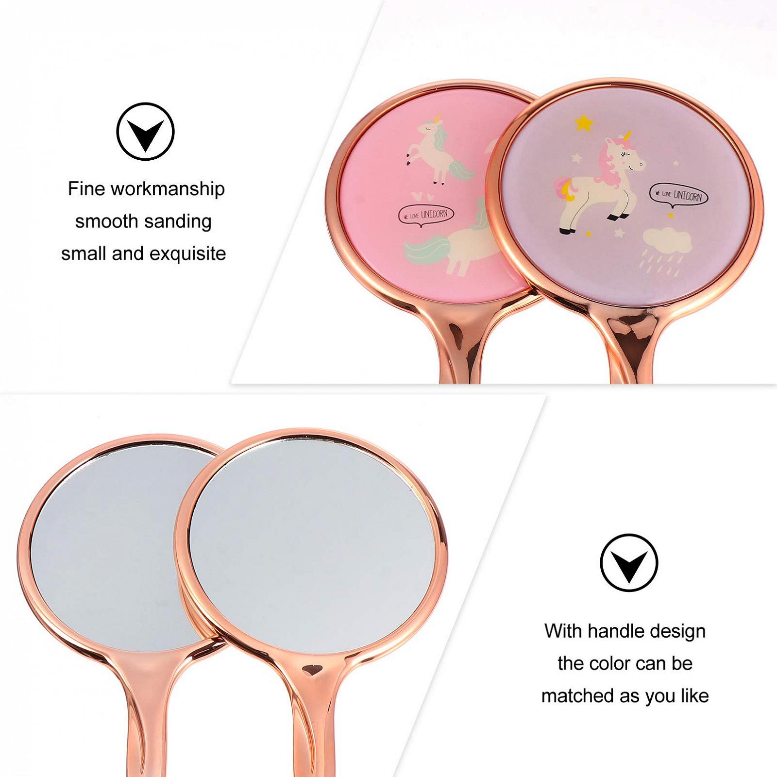 Зеркало Angoily 6 шт ручное круглое для макияжа маленькое с ручкой, фото №5