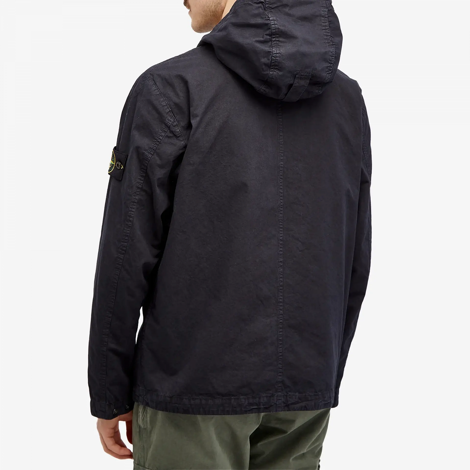Джемпер STONE ISLAND BRUSHED COTTON CANVAS HOODED OVERSHIRT M, фото №2