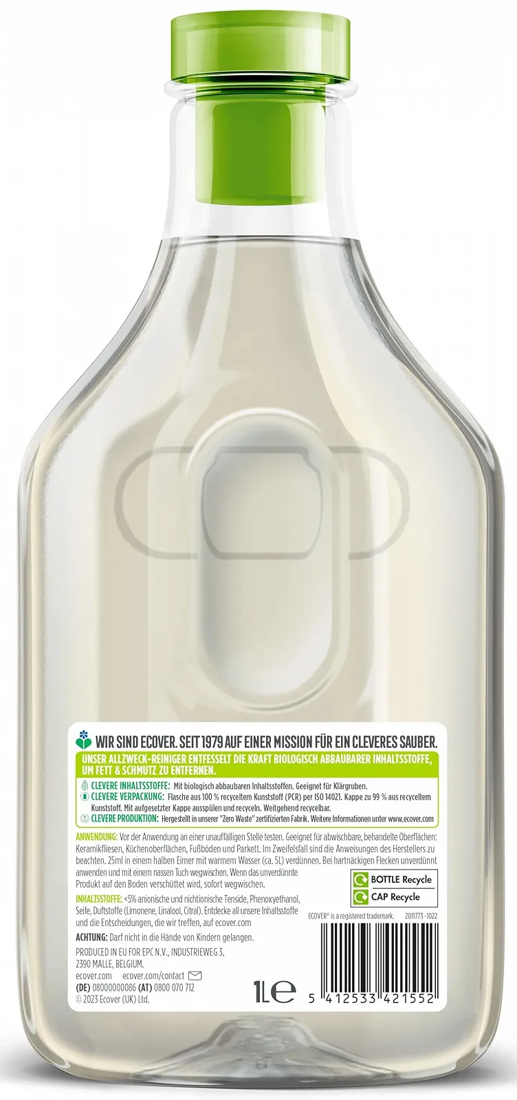 Універсальний миючий засіб Ecover лемонграс та імбир 1 л, фото №2