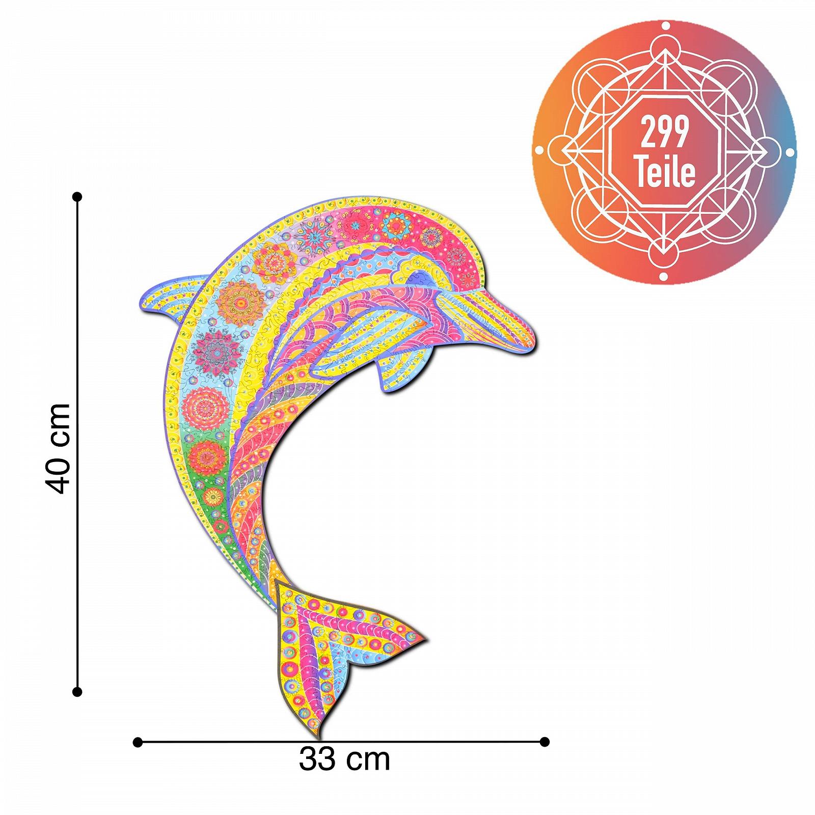 Пазл деревянный Dancing Dolphin Дельфин 285 элементов XL, фото №4