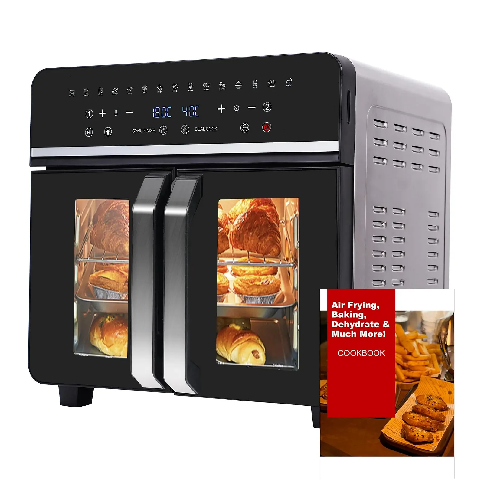 Мультипіч-піч Emphsism Dual Zone 23 л XXL 1800 Вт LED-сенсор 15 програм, фото №1 Мультипіч-піч Emphsism Dual Zone 23 л XXL 1800 Вт LED-сенсор 15 програм, фото №1
