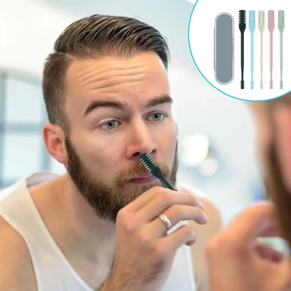 Тример для носа CHmiss 360° Роторний Набір з 5 2-в-1 Ручний Без електрики для жінок та чоловіків з коробкою для зберігання, фото №7