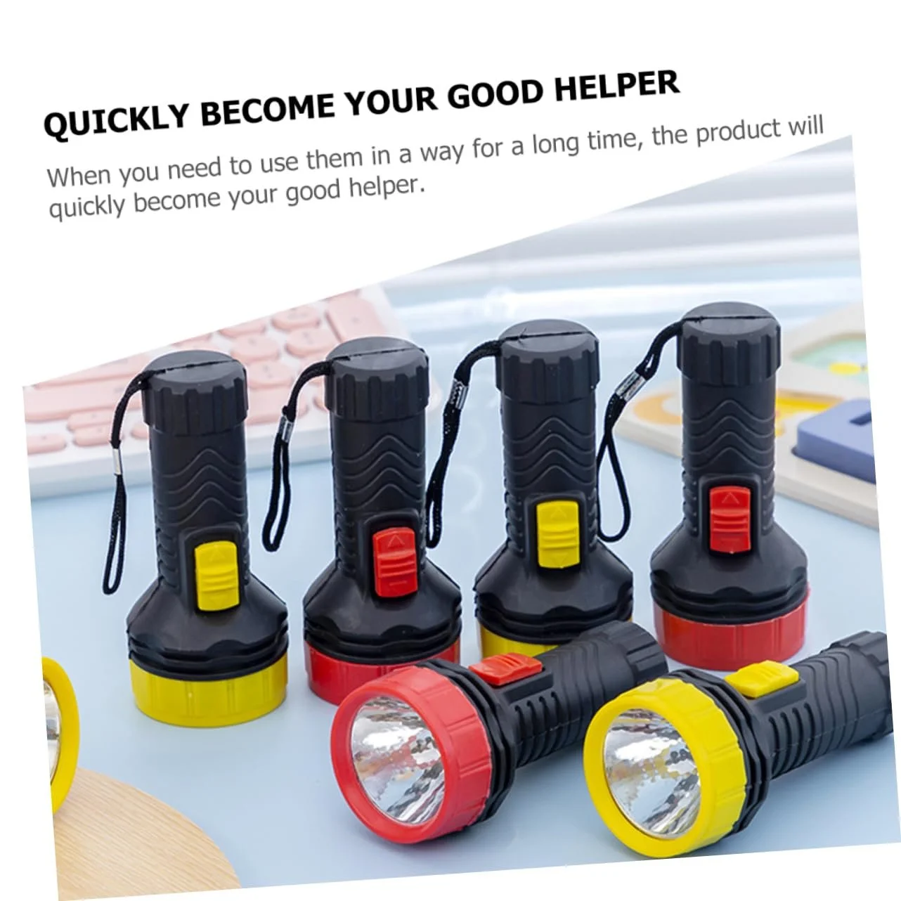 Ліхтарик Gadpiparty Міні Кольоровий для вечірок навчання та активного відпочинку Безпечний та легкий для маленьких рук Працює від батарейок Батарейки в комплекті не йдуть, фото №9