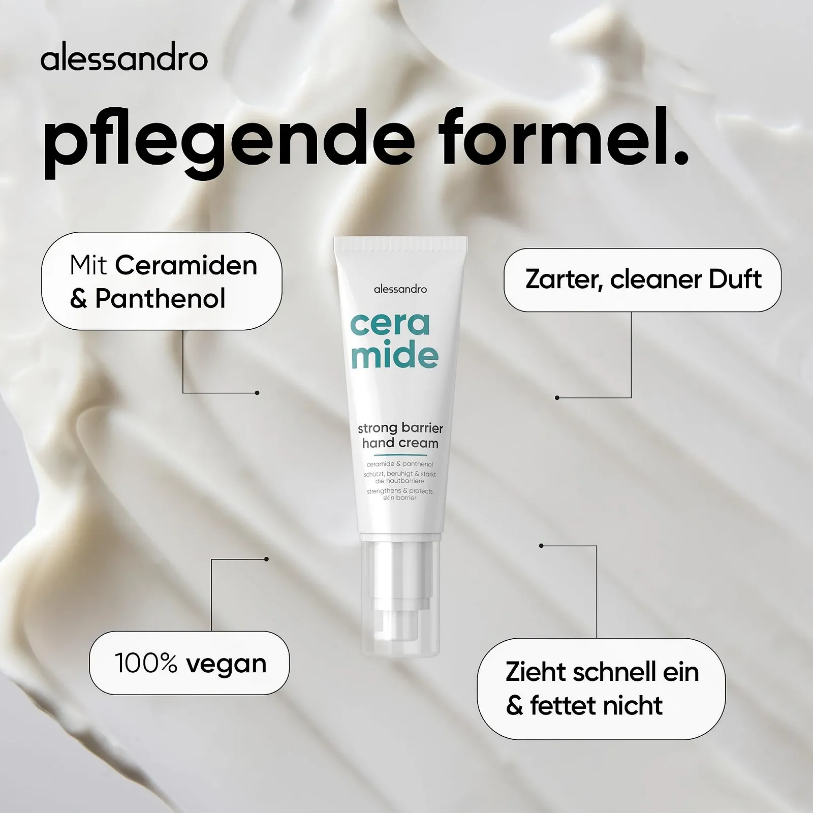 Крем для рук alessandro Ceramide Strong Barrier - Регенеруючий, фото №4