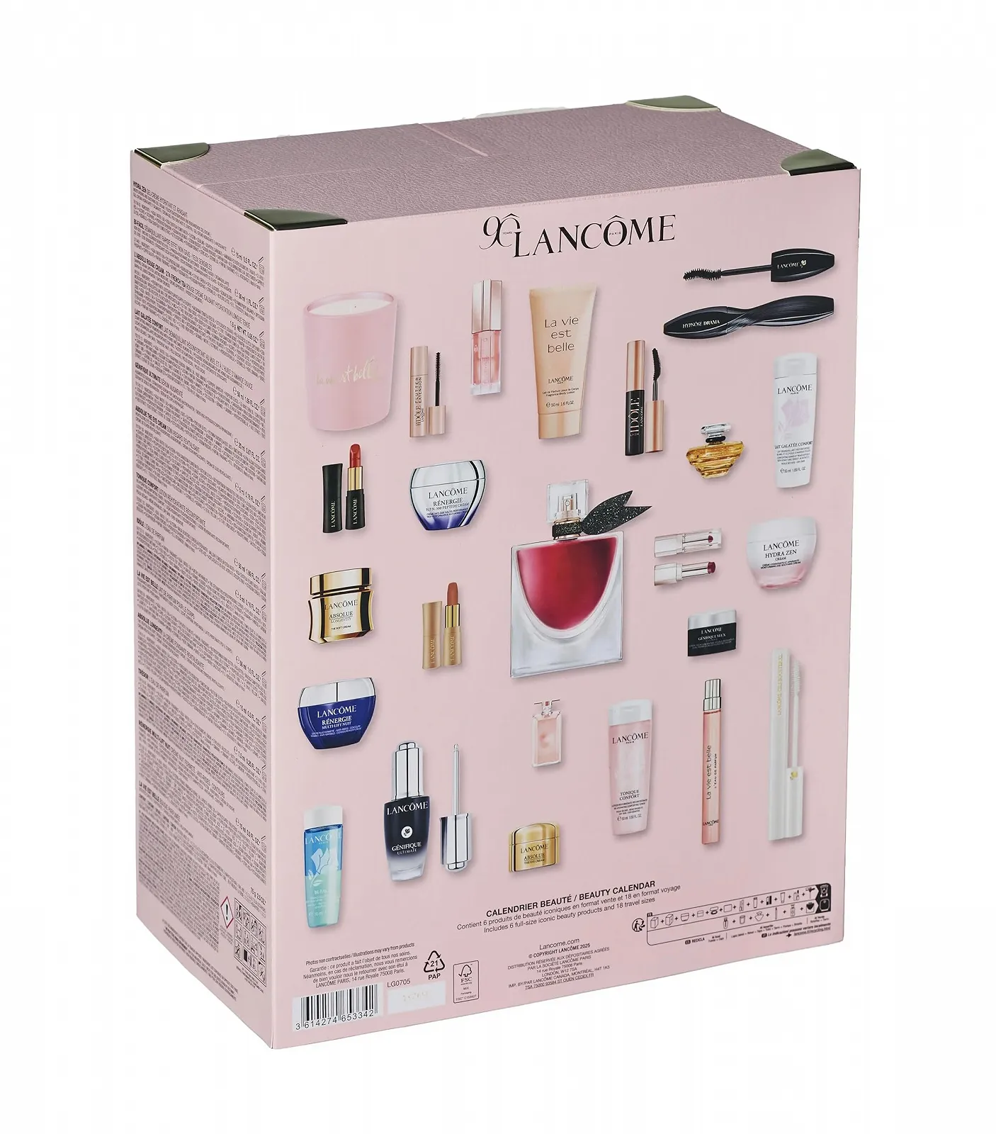 Адвент-календар Lancôme 2025 - 24 розкішних б'юті-сюрпризи (6 повнорозмірних + 18 тревел-сайзів), фото №3