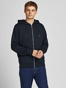 Світшот Jack&Jones BASIC SWEAT ZIP HOOD NOOS 12191895 REG FIT Темно-синій M synthetic.ua - Фото 1