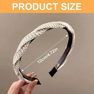 Набір плетених обручів на голову з зубцями для жінок synthetic.ua - Фото 1