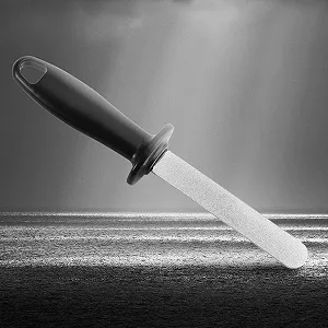 Точило для ножів ручне двостороннє з пластиковою ручкою synthetic.ua - Фото 1