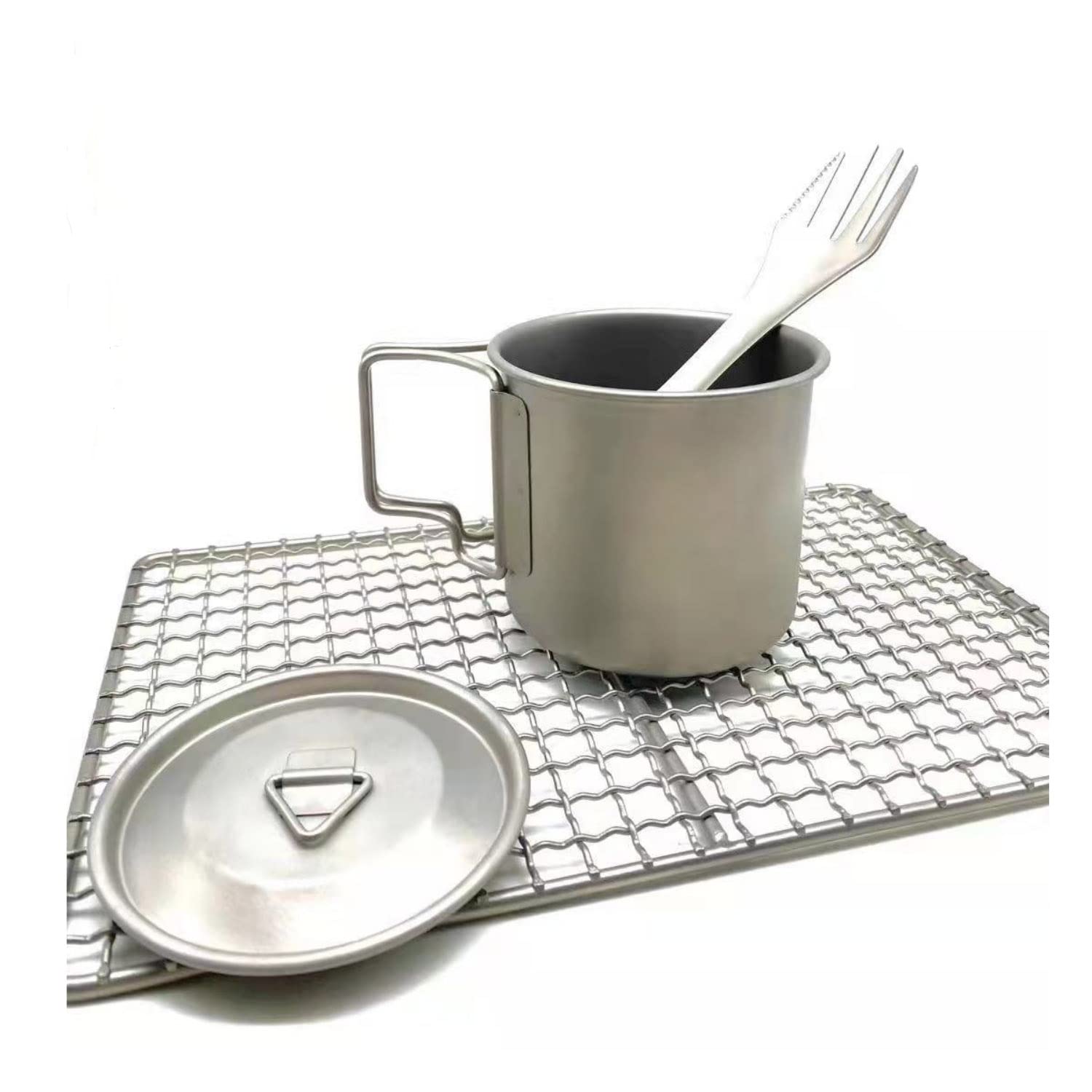 Вилка SSTI титановий 3-в-1 для подорожей кемпінгу Abrasive Blasting, фото №4 Вилка SSTI титановий 3-в-1 для подорожей кемпінгу Abrasive Blasting, фото №4