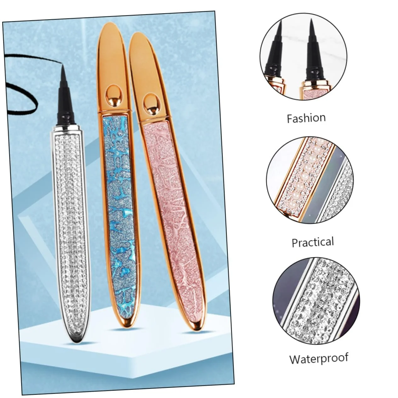 Підводка для очей FOMIYES Diamant, рідка, рожеве золото, водостійка,, фото №7 Підводка для очей FOMIYES Diamant, рідка, рожеве золото, водостійка,, фото №7