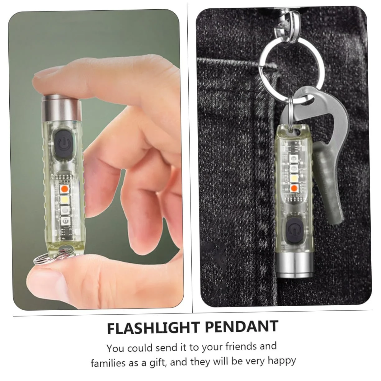 Міні LED ліхтарик DOITOOL USB брелок Компактний Міцний Легкий, фото №6