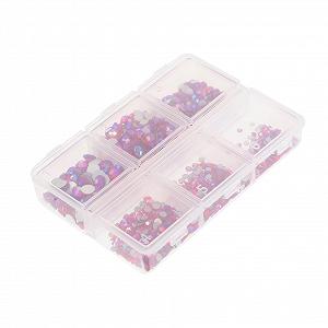 Стразы Плоские Healvian, 2 коробки, для ногтей, для акриловых ногтей, инструменты для рисования, косметика, стекло, декоративные - Фото 1