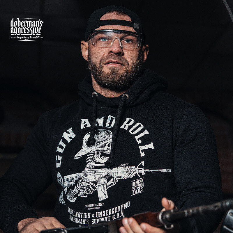 Мужская футболка серая Dobermans Aggressive Gun and Roll TS276EGY XXXL, фото №5