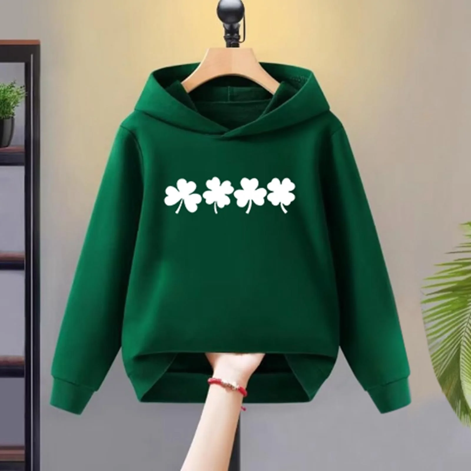 Пуловер Девочка Подросток Осень Худи на молнии Хлопок Детский Однотонный Свитшот Повседневный Теплый Худи Хлопок Детский Однотонный Свитшот, фото №2