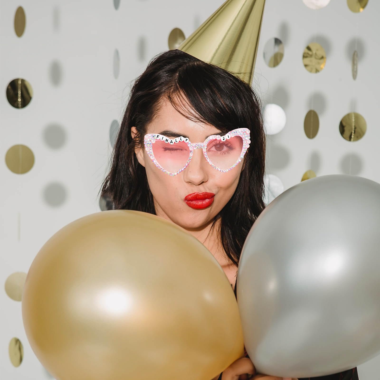 Очки Белые Topfunyy "Наконец 21", фото №6