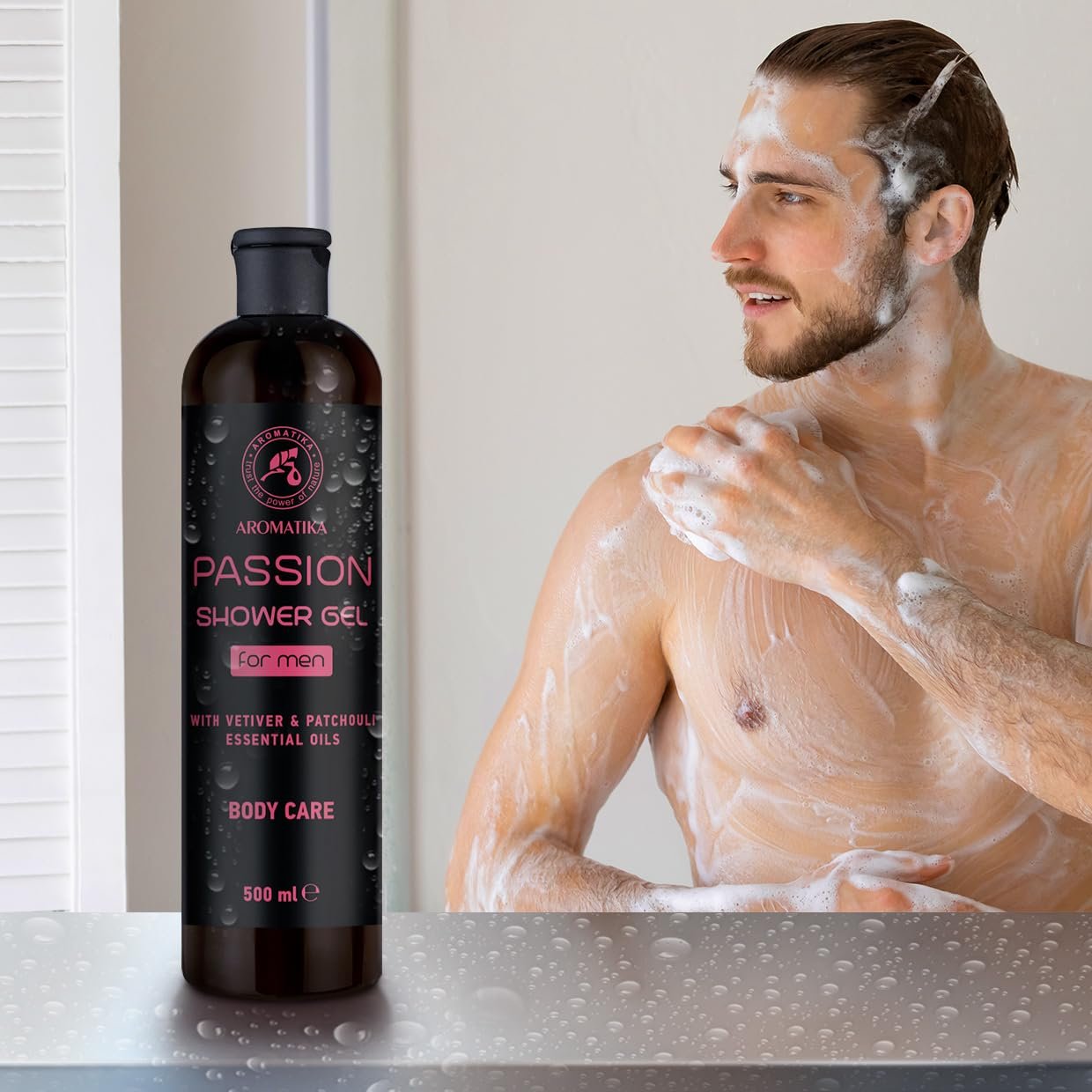 Гель для душа Passion For Men с эфирными маслами ветивера и пачули 500 мл, фото №3